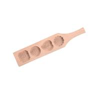 AMSLSIU Moule à gâteau de lune fleurs en bois faisant des moules utilisation cyclique moule décoratif gâteau petits pains Mung Muffin à la citrouille, Couleur bois 4