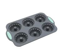 AMSLSIU Moule à glaçons en silicone et moule à gâteau en silicone 6 cavités avec texture motif floral pour réaliser des glaçons et des décorations gourmandes. biscuits, donuts et autres, tapez+4