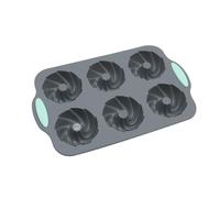 AMSLSIU Moule à glaçons en silicone et moule à gâteau en silicone 6 cavités avec texture motif floral pour réaliser des glaçons et des décorations gourmandes. biscuits, donuts et autres, tapez+3