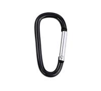 AMSLSIU Mousqueton d'escalade Boucle d'alpinisme en Forme de D Pince à Crochet en Alliage d'aluminium Robuste pour équipement de Voyage Plein air, Noir