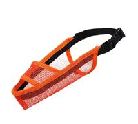 AMSLSIU Muselière Respirante pour Chien, pour la de la santé, pour Masque en Maille Anti-Morsure, muselière pour Chien, Peut empêcher efficacement Les Chiens de Manger, Orange, XL