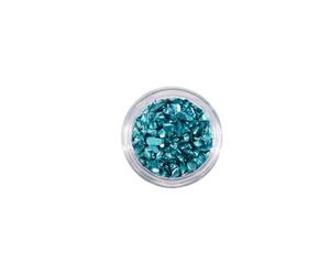 AMSLSIU Nail Art pierres de verre concassées paillettes cristal Fragment bricolage strass remplisseurs manucure accessoires fabrication de bijoux, lac bleu