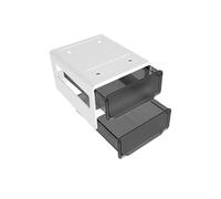 AMSLSIU Organisateur de Bureau élégant - Assemblage Durable et Facile pour Tous Les éléments Essentiels du Bureau Boîte de Rangement Type tiroir en Plastique Tiroir, Double Couche Noire, S