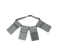 AMSLSIU Outils de Jardin Ceinture Pochette Suspendue Pochettes de Taille Tablier à Outils Toile imperméable Robuste pour Arts Jardinier Hommes Travail, Gris