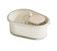 AMSLSIU Panier de lavage de légumes efficace, nettoyage circulaire, transparent, égouttage, nettoyage des fruits sans effort et sans souci, Couleur crème