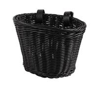 AMSLSIU Panier de vélo enfant pour filles et garçons, solution de rangement tissée, montage facile, détachement, léger, décoration pour tricycle, Noir, 23 x 19 x 17.5 cm