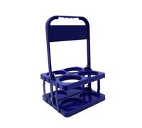 AMSLSIU Panier Porte-Bouteilles de Sport avec poignée, Pliable, pouvant contenir jusqu'à 4 Bouteilles, pour activités de Plein air, Portable et avec système de Rangement, Bleu, 32 x 19 x 18 cm