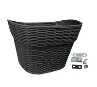 AMSLSIU Panier suspendu pour vélo, guidon amovible, grande capacité, installation facile, idéal pour les courses quotidiennes, style rétro classique.