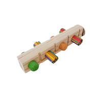 AMSLSIU Parrotts Bird Jouet interactif pour Perroquet à mâcher avec Support de Jeu pour Oiseaux de Rester engagés et d'apprendre à Jouer avec Trou pour Perroquet Intelligence