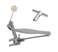 AMSLSIU Pédale de grosse caisse à chaîne pour débutants, idéale pour tous les batteurs. Offre un son rythmique complet à chaque frappe. Portable et facile utiliser, Argent, 26 x 15 x 10 cm