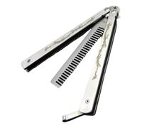 AMSLSIU Peigne d'entraînement beauté outils de coiffage en acier inoxydable brosse à cheveux pliable femmes débutants professionnels accessoire de peignage