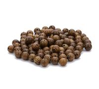 AMSLSIU Perles en bois naturel lisse bijoux accessoires sans bavure bricolage artisanat personnalisé perles en vrac Bracelets pendentif, Pack 6mm trou 1.5mm, 100 pieces