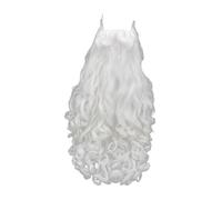 AMSLSIU Perruque et Barbe de Père Noël bou s - Tenues de fêtes et de Spectacles pour Tous Les âges - Jeux de rôle, Halloween, déguisements