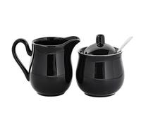 AMSLSIU Pichet à lait et crémier,Pot à lait + sucrier (petit noir)