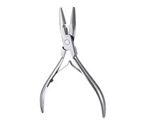 AMSLSIU Pince à extensions de cheveux multifonctionnelle et compacte, idéale pour la pose de perles. Fabriquée en acier inoxydable, Pour elle est parfaite pour les extensions, Argent, 13x8.4 cm