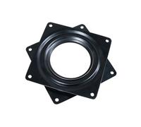 AMSLSIU Plaque de roulements de 300 Lbs, 2 Paquets/lot, avec Rotation pour diverses Applications, Table Bureau en Alliage Zinc, Plaque roulements 300 Lbs, Noir 6 Pouces