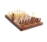 AMSLSIU Plateau de Jeu de avec Compartiments Rangement pour Garder Les pièces d'échecs Bien rangées. Idéal pour Jouer Ensemble, en intérieur comme en extérieur. Jeu société Classique