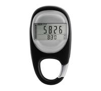 AMSLSIU Podomètre facile à utiliser avec technologie de capteur Tri ForAxis, pas besoin de téléphone, podomètre précis ABS avec boucle montagne pour enfants, noir