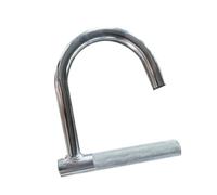 AMSLSIU Poignée en acier pour élastique de résistance, poignée moletée pour un entraînement complet du corps, moletée, 17.5 x 15.5 x 2. cm