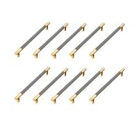 AMSLSIU Poignées de meubles en alliage d'aluminium à large poignée, Construction solide, poignées d'armoire à vêtements, longue durée de vie, 10 paquets/lot, gris, cent quatre-vingt-douze