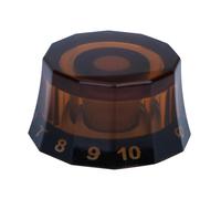AMSLSIU Potentiomètre, boutons de guitare, bouton de basse, capuchon potentiomètre, boutons contrôle volume et tonalité, pièces musicales compatibles avec les, Brun clair, 25.08 mm
