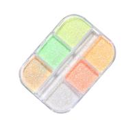 AMSLSIU Poudre à ongles décor lueur dans le noir Pigment lumineux manucure outil poussière réfléchissant coloré beauté ensemble pour adolescent, Type 2