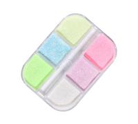 AMSLSIU Poudre à ongles décor lueur dans le noir Pigment lumineux manucure outil poussière réfléchissant coloré beauté ensemble pour adolescent, Type4