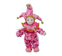 AMSLSIU Poupée Clown en céramique, maquillée et vêtue d'un Costume coloré, idéale pour Halloween et Autres fêtes. Un Cadeau Parfait pour Les collectionneurs. Son Style rétro ravira Les Amateurs du