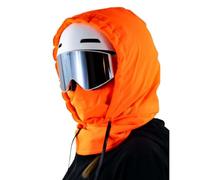AMSLSIU pour Masque en Peluche avec Cordon de Serrage, Multifonction, idéal pour Le Cyclisme et Le Ski (Hors Lunettes de Soleil), Orange