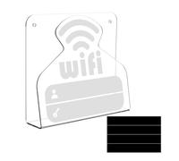 AMSLSIU Présentoir de table avec menu et porte-afficheur Wi-Fi. Support en acrylique de qualité supérieure Pour assurant une communication claire du mot de