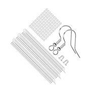 AMSLSIU Projets de boucles d'oreilles pendantes en silicone faites main, à associer à des crochets pour la création de bijoux : libérez votre créativité ! Fournitures, Argent, 12 x 9 x 1.8 cm