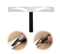 AMSLSIU Règle à sourcils en acier inoxydable mesure pochoirs professionnels portables modèle à trois points accessoires de maquillage la maison