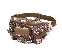 AMSLSIU Sac banane pratique pour la pêche et les voyages, beaucoup d'espace de rangement, sacs de taille militaires en tissu Oxford pour hommes et femmes, compacts, désert numérique