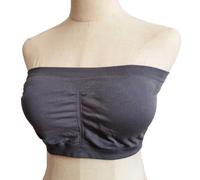AMSLSIU Soutien-Gorge sans Bretelles Soutiens-Gorge sans Bretelles Couture avec Une pour Bonne élasticité sous-vêtement de Couleur Simple Style de Base Vêtements à épaules dénudées, Gris