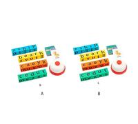 AMSLSIU Stimulez l'intérêt pour l'apprentissage avec des Cartes de Mots Anglais et des Tests d'interactivité logique de Brainstorming Hand Speed Wood , Grande Taille