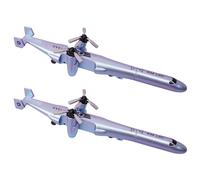 AMSLSIU Stylo neutre pour avion d'opérations spéciales, étudiant, arme militaire, hélicoptère, stylo à eau, déformable, paquet de deux, violet