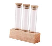 AMSLSIU Support en Bois pour Tubes en Verre scellés : idéal pour,3 Trous