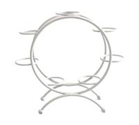 AMSLSIU Support métallique pour sphères, à la Structure Stable et à la Finition élégante, idéal pour Mettre en Valeur des Boules artistiques dans Un Salon. Présentoir, Argent, 15 x 11.5 x 5. cm