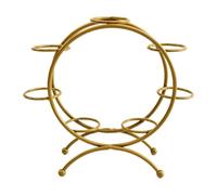 AMSLSIU Support métallique pour sphères, à la Structure Stable et à la Finition élégante, idéal pour Mettre en Valeur des Boules artistiques dans Un Salon. Présentoir, Or, 15 x 11.5 x 5. cm