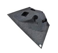 AMSLSIU Tapis de Jeu d'activité de Chat Portable et Pratique Amusant n'importe où Mignon Animal Compagnie Pratique Durable et Durable, Carré Gris, 100cm*100cm