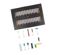 AMSLSIU Tapis de Souris Miniature pour Garage, échelle 1/64, avec Panneaux de signalisation « Ralentir », etc. Présentoir pour Voitures Miniatures et véhicules, Noir, Style F