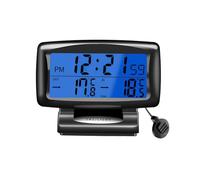 AMSLSIU Thermomètre de voiture horloges intérieures extérieures multifonctionnelles affichage de la température l'automobile accessoires d'horloge numérique