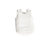 AMSLSIU Thoracique Ajustable Rib Armour Supplies pour Le karaté et Le Taekwondo : Conception Ergonomique pour Une respirabilité et Un Confort optimaux, Blanc, L
