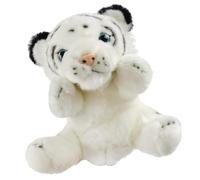AMSLSIU Tigre Marionnette À Main Petite Taille en Peluche Jouet Exquis Adorable Animaux en Peluche Jouets Jouet Histoire Raconter Prop, Blanc