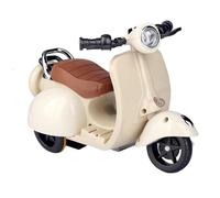 AMSLSIU Trottinette électrique créative, Jouet pour Animaux de Compagnie, Jouet de Danse électrique Amusant pour Les Petits, Moto acrobatique rotative à 360°, Dessin animé Dansant, Beige, 21 x 22 cm