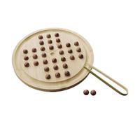 AMSLSIU Un Jeu captivant mettant en Vedette Le Solitaire Classique. pour Tous Les âges, débutants comme Experts, Peuvent Profiter d'heures de Divertissement. Plateau de Jeu Solitaire en Bois.