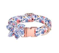 AMSLSIU Universel 31 à 50 cm Collier pour Animaux de Compagnie Motif de Fleurs Colliers à Boucle réglable Mode Mignon Collier Anti-Perdu pour la Marche, Fleur
