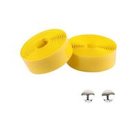 AMSLSIU Universel Vélos Guidon Bande Amortissement Extérieur Élastique Grip Absorbant Les Chocs Enveloppes En Caoutchouc Mousse Bandes Accessoire, Jaune