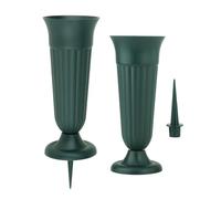 AMSLSIU Vase funéraire robuste et durable pour pierres tombales extérieures. Léger et résistant. Décorations funéraires adaptées Pour aux funérailles et Pour aux cimetières.
