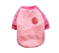 AMSLSIU Vêtements d'hiver Pull Plus Chaud Costumes de Mode col en Peluche Raglan Design Multicolore beauté Petits Chiens Bouledogue, Rose, XS